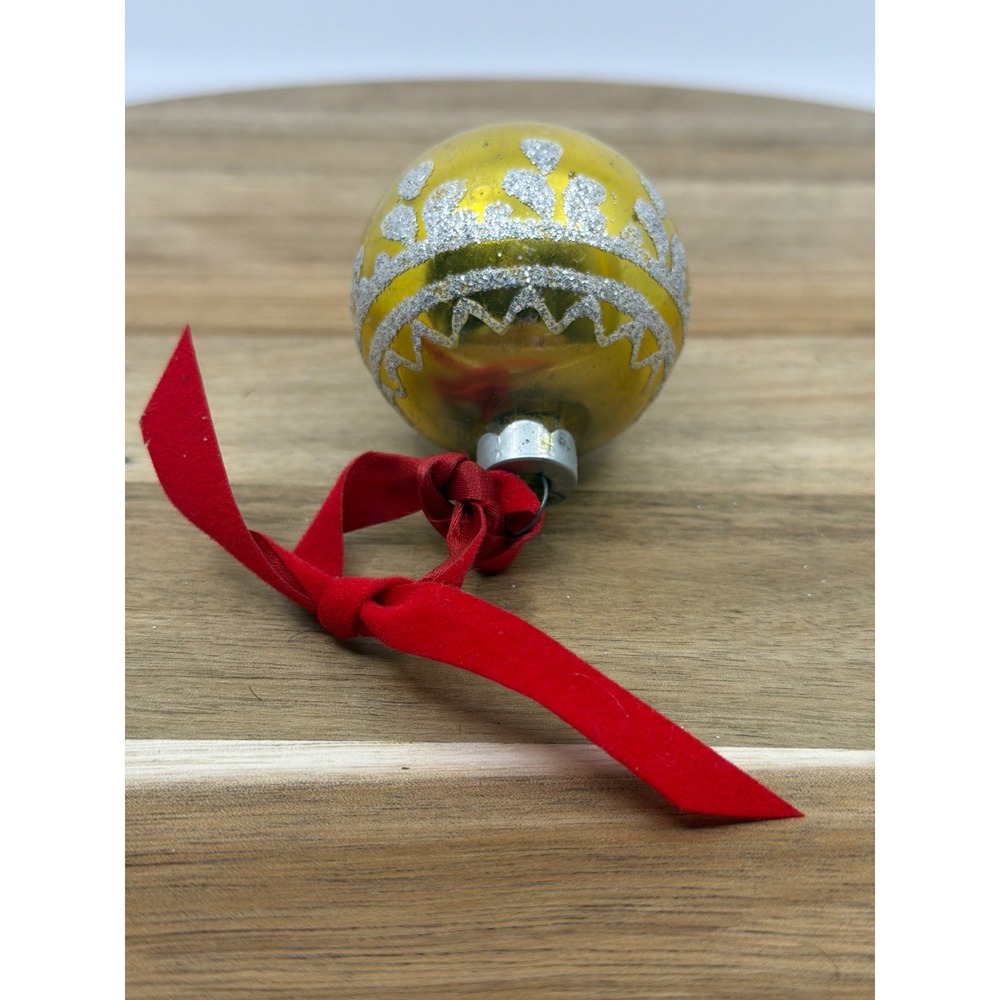 Unbranded Glass Ornaments Small Multicolor Good Vintage Stenciled Set of‎ 5